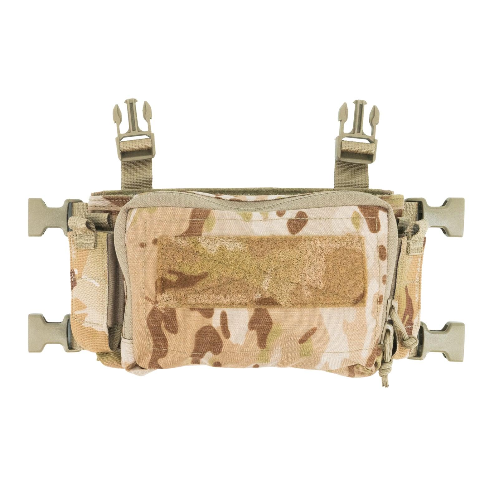 Micro Chest Rig placard in MultiCam Arid, front view