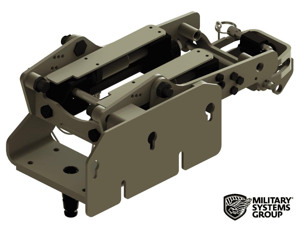 MK93 machine gun mount on its own, three-quarter view